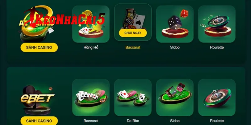 Đa dạng sảnh chơi hấp dẫn tại nhà cái V9bet